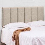 Adjustable Foldable Linen Headboard for Queen/Full Beds