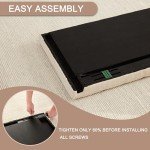 Tufted Queen Size Upholstered Headboard in Beige