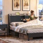 Queen Size Headboard with USB Ports & Outlets