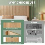 Wooden Queen Headboard - Modern Farmhouse Style