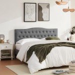 Tufted Upholstered Queen Headboard – Adjustable Height