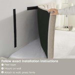 Beige Wall-Mounted Queen Headboard with Soundproof Panels