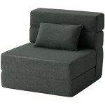 Convertible Sofa Bed with Pillow - Dark Gray