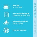 Intex Inflatable Sofa Bed with Cupholder 46"x88