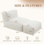 Cozy Memory Foam Bean Bag Lounger Chair