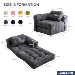 MAXYOYO L-Shaped Convertible Folding Sofa Bed