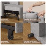 Convertible Grey Sleeper Sofa Chair Bed