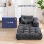 MAXYOYO L-Shaped Convertible Folding Sofa Bed