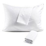 Soft Cotton Pillow Protectors with Silent Zipper - 4 Pack