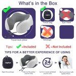 Napfun Memory Foam Travel Neck Pillow - Light Grey