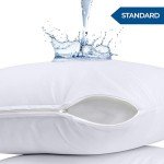 Waterproof Zippered Pillow Protectors (2 Pack)