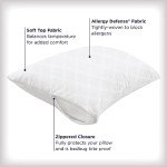 4 AllerEase Pillow Protectors - Temp Balancing & Breathable