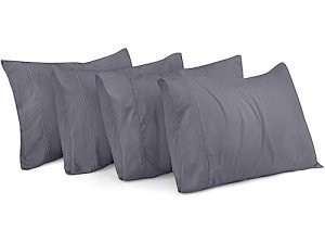 Soft Microfiber Queen Pillow Cases - 4 Pack