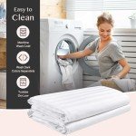 Soft Cotton Pillow Protectors with Silent Zipper - 4 Pack