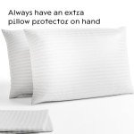 4 Standard Size Pillow Protectors with Zippers