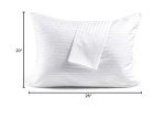 Soft Cotton Pillow Protectors with Silent Zipper - 4 Pack