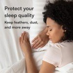 4 Standard Size Pillow Protectors with Zippers