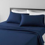 Soft Microfiber 4-Piece Bed Sheet Set - Navy Blue