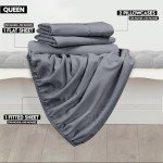 Utopia Queen Soft Microfiber Sheet Set - Grey