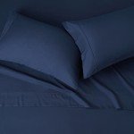 Soft Microfiber 4-Piece Bed Sheet Set - Navy Blue