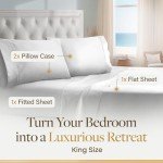 Luxurious Egyptian Cotton King Size Sheet Set