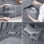 Queen Bed Sheets Set - 4 Piece Microfiber