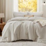 Bedsure Queen Comforter Set - Beige Soft Bedding
