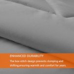 YOOHU Lightweight King Comforter Set in Gray