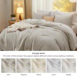 Bedsure Queen Comforter Set - Beige Soft Bedding