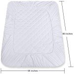 Queen Size Quilted Mattress Pad - White Cover