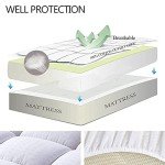 EASELAND Queen Pillow Top Mattress Protector Cover