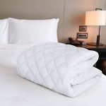 Queen Size Quilted Mattress Pad - White Cover
