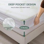 Queen Size Waterproof Mattress Protector with Cooling Fabric