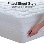 EASELAND Queen Pillow Top Mattress Protector Cover