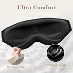 Comfort 3D Eye Mask for Better Sleep Black
