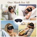 Comfort 3D Eye Mask for Better Sleep Black