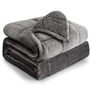 Cozy 15 lb Weighted Blanket in Grey