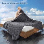 Topcee Cooling Weighted Blanket for Year-Round Comfort