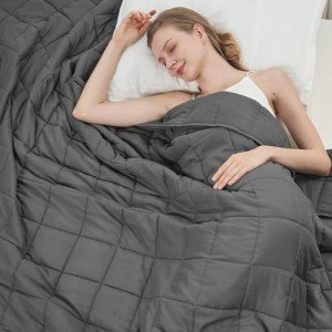 Cooling Weighted Blanket for Adults - 12lbs, Twin Size