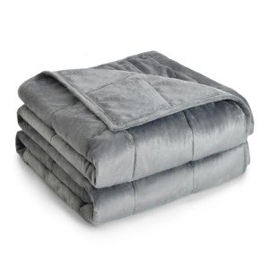 Topblan 15lbs Twin Size Weighted Blanket - Grey