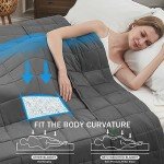 Cooling Weighted Blanket for Adults - 12lbs, Twin Size