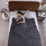 L'AGRATY Dark Grey Weighted Blanket for Adults