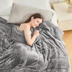 Cozy 15 lb Weighted Blanket in Grey