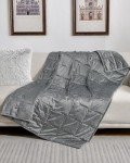 Topblan 15lbs Twin Size Weighted Blanket - Grey