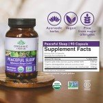 Organic India Peaceful Sleep Herbal Supplement - 90 Capsules