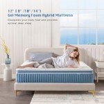 Rimensy 12 Inch Hybrid Gel Memory Foam Mattress