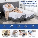 Vipbear Split King Adjustable Bed Base & Mattress