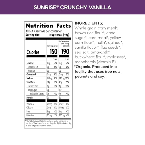 Organic Gluten-Free Crunchy Vanilla Cereal 10.6 Oz