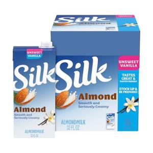 Silk Unsweetened Vanilla Almond Milk, 192 FL OZ
