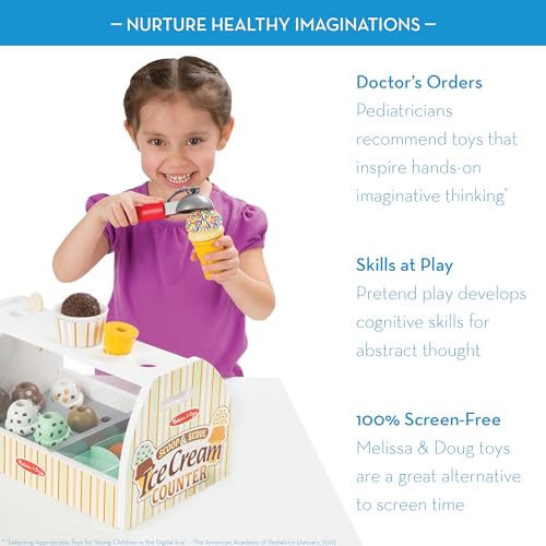 Melissa & Doug Wooden Ice Cream Counter - Educational Toys